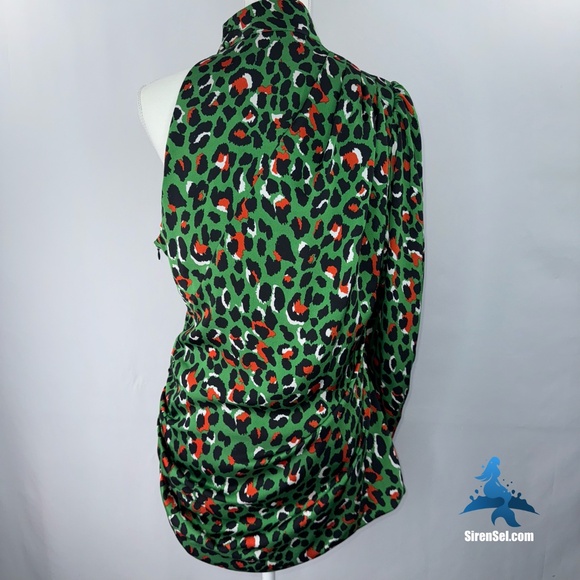 1152 NWT Choosy Untamed One Shoulder Dress - Size L - Green/Red/Black Multi - Picture 8 of 16